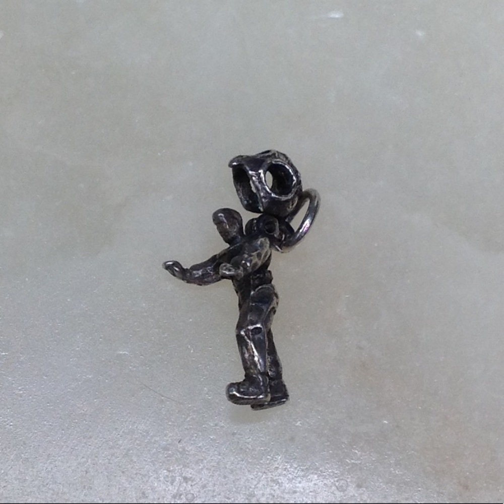 VINTAGE STERLING SILVER DIVER SWIVEL TANK TOP